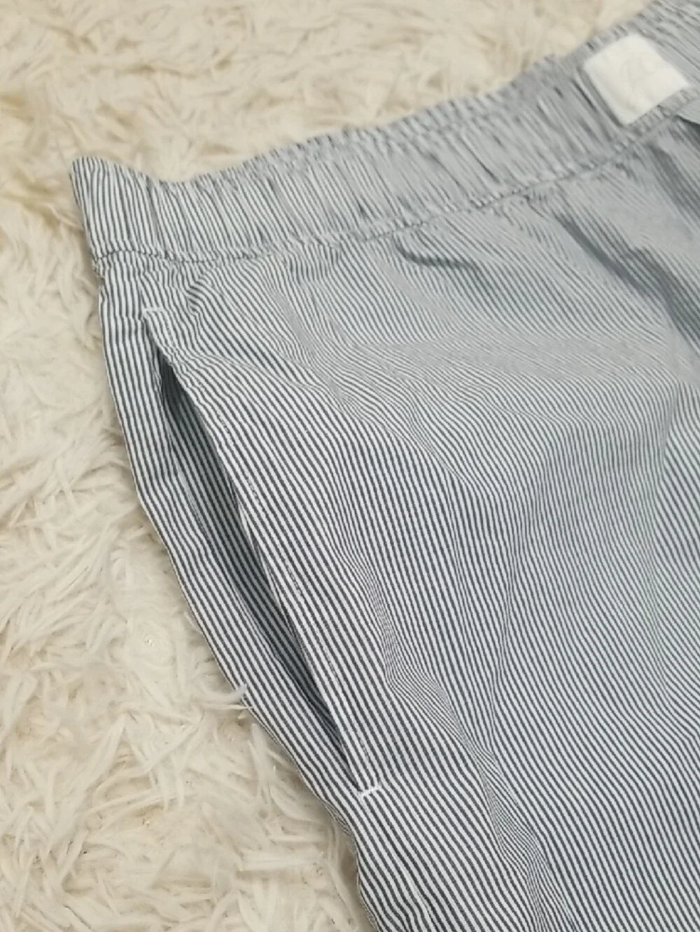 J. Crew  Gray And White Stripes  Wide-Leg Womens  Pants